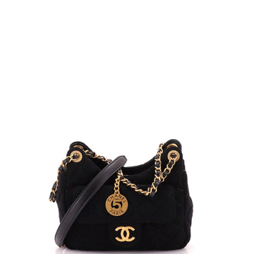 Chanel Wavy CC Hobo Quilted Jersey Small