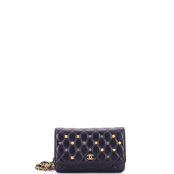 Chanel 18K Charms Wallet on Chain Quilted Lambskin