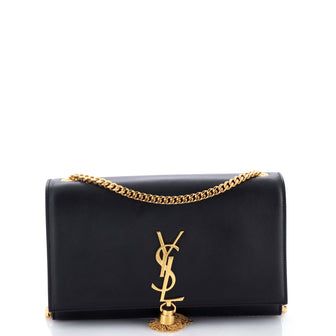 Saint Laurent Classic Monogram Tassel Crossbody Bag Leather Medium