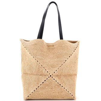 Loewe Puzzle Fold Tote Raffia Large