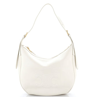 Celine Heloise Shoulder Bag Triomphe Embossed Leather Medium