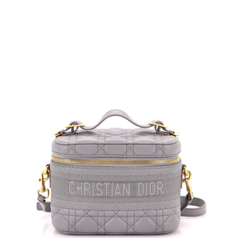 Christian Dior DiorTravel Convertible Vanity Case Cannage Quilt Lambskin Small