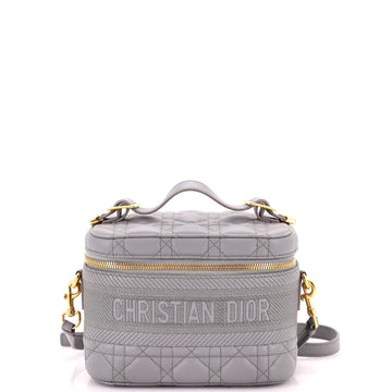 Christian Dior DiorTravel Convertible Vanity Case Cannage Quilt Lambskin Small
