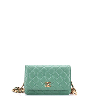 Chanel Pearl Crush Wallet on Chain Quilted Lambskin