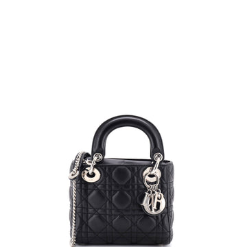 Christian Dior Lady Dior Chain Bag Cannage Quilt Lambskin Mini