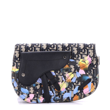 Christian Dior Saddle Messenger Pouch Alex Foxton Floral Oblique Canvas