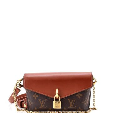 Louis Vuitton Padlock on Strap Handbag Monogram Canvas and Leather