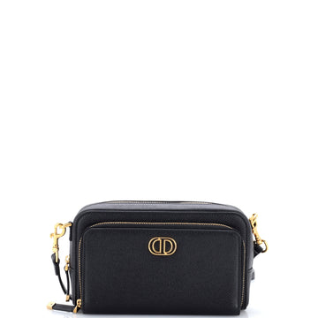 Christian Dior Caro Double Pouch Crossbody Bag Leather