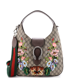 Gucci Dionysus Hobo Embroidered GG Coated Canvas Medium