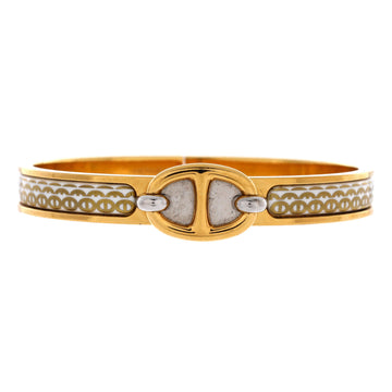 Hermes Mini Clic Chaine d'Ancre Bracelet Metal and Printed Enamel
