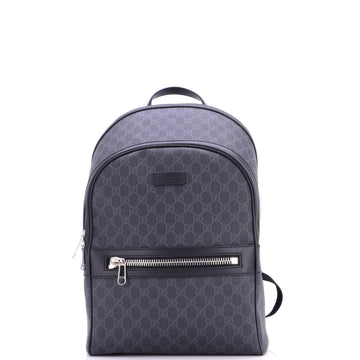 Gucci Front Zip Pocket Backpack GG Coated Canvas Medium