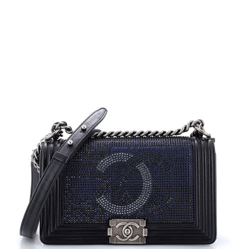 Chanel Paris-Dallas Boy Flap Bag Limited Edition Metallized Strass Old Medium