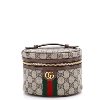 Gucci Ophidia Top Handle Cosmetic Case GG Coated Canvas Mini
