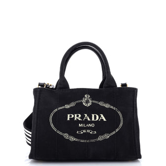 Prada Canapa Convertible Tote Canvas Mini