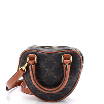 Celine Heart Bag Triomphe Coated Canvas Medium