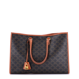 Celine Horizontal Cabas Tote Triomphe Coated Canvas