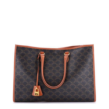Celine Horizontal Cabas Tote Triomphe Coated Canvas