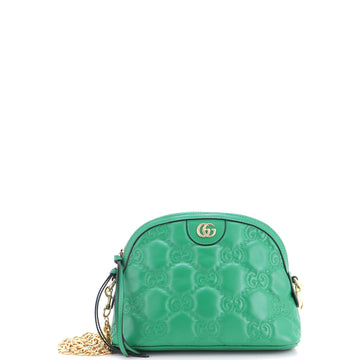 Gucci Dome Chain Zip Shoulder Bag GG Matelasse Leather Small