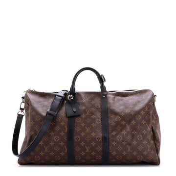 Louis Vuitton Keepall Bandouliere Bag Macassar Monogram Canvas 55