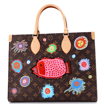 Louis Vuitton OnTheGo Tote Yayoi Kusama Faces Monogram Canvas MM