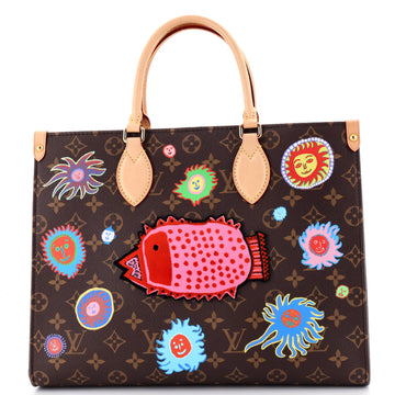 Louis Vuitton OnTheGo Tote Yayoi Kusama Faces Monogram Canvas MM
