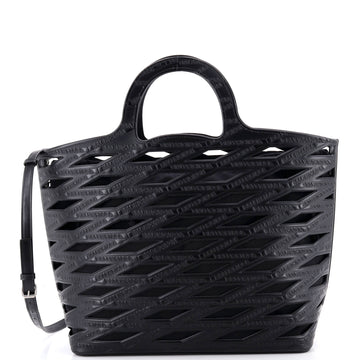 Balenciaga Neo Basket Bag Cutout Embossed Leather Large