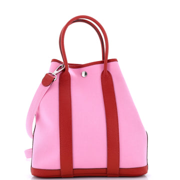 Hermes Garden File Tote Toile and Leather 28