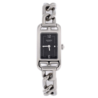 Hermes Nantucket Quartz Watch Stainless Steel with Aventurine Dial and Diamond Markers 17