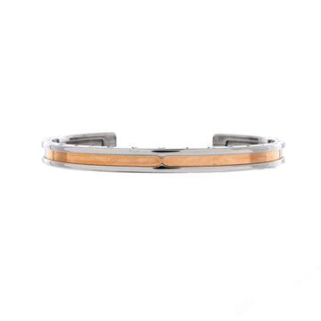 Bvlgari B.Zero1 Cuff Bracelet Stainless Steel and 18K Rose Gold