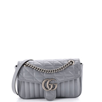 Gucci GG Marmont Flap Bag Mixed Matelasse Leather Small