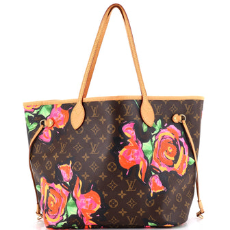 Louis Vuitton Neverfull Tote Limited Edition Monogram Roses MM