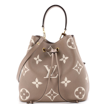 Louis Vuitton NeoNoe Handbag Bicolor Monogram Empreinte Giant MM