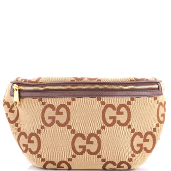 Gucci Belt Bag Jumbo GG Canvas with Leather Large