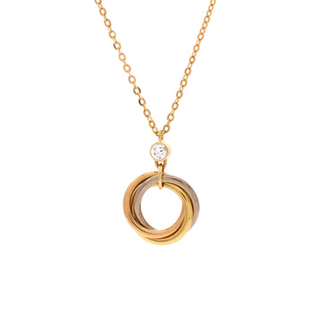 Cartier Trinity Pendant Necklace 18K Tricolor Gold with Diamond
