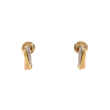 Cartier Trinity Hoop Earrings 18K Tricolor Gold 13mm