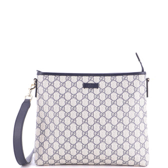 Gucci Zip Top Messenger Bag GG Coated Canvas Medium