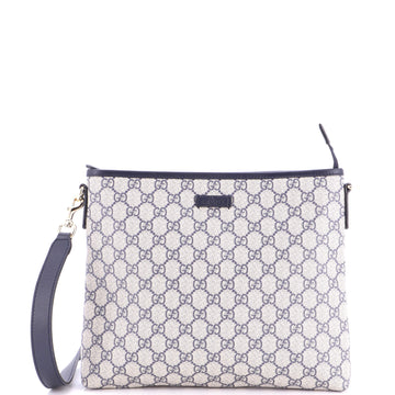 Gucci Zip Top Messenger Bag GG Coated Canvas Medium