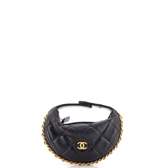 Chanel Chain Around Hobo Pouch Quilted Lambskin Extra Mini