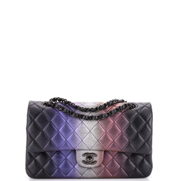 Chanel Classic Double Flap Bag Quilted Ombre Iridescent Calfskin Medium