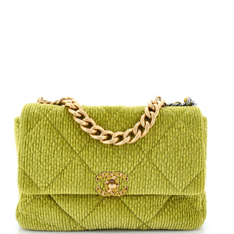 Chanel 19 Flap Bag Quilted Corduroy Medium