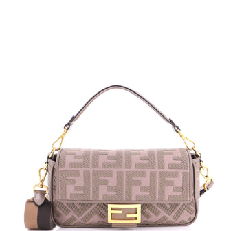 Fendi Baguette NM Bag Zucca Embroidered Canvas Medium