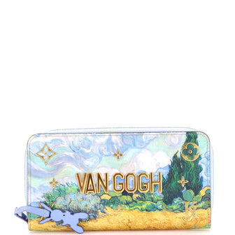 Louis Vuitton Zippy Wallet Limited Edition Jeff Koons Van Gogh Print Canvas