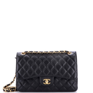 Chanel Classic Double Flap Bag Quilted Caviar Jumbo