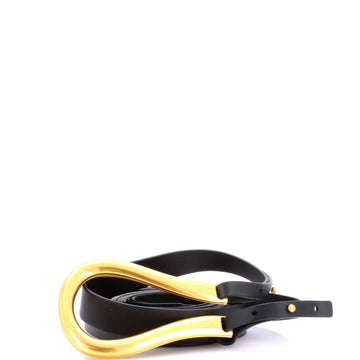 Bottega Veneta Double Strap Horsebit Buckle Belt Leather Wide