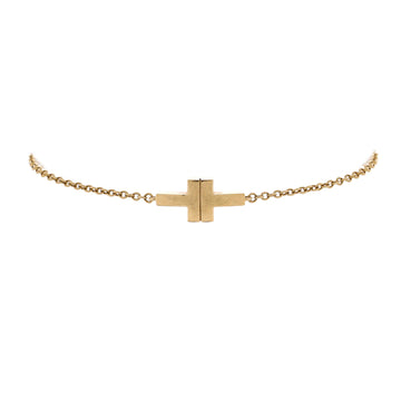 Tiffany & Co. T Single Chain Bracelet 18K Yellow Gold