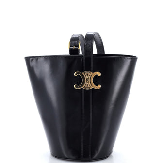 Celine Triomphe Bucket Bag Shiny Calfskin