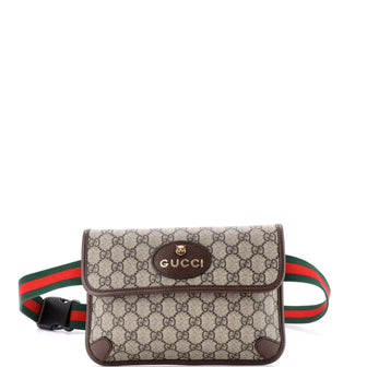 Gucci Neo Vintage Flap Belt Bag GG Coated Canvas