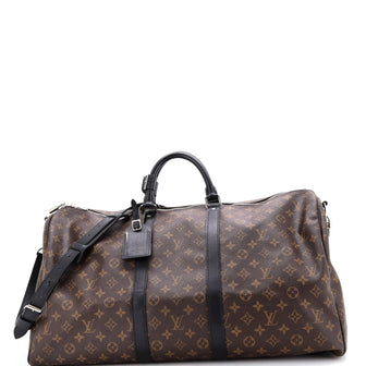 Louis Vuitton Keepall Bandouliere Bag Macassar Monogram Canvas 55
