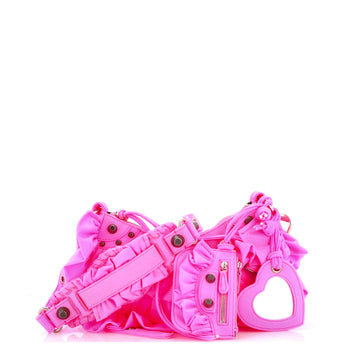 Balenciaga Le Cagole Giant Studs Shoulder Bag Ruffled Spandex XS