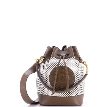 Fendi Mon Tresor Bucket Bag Perforated Leather Small